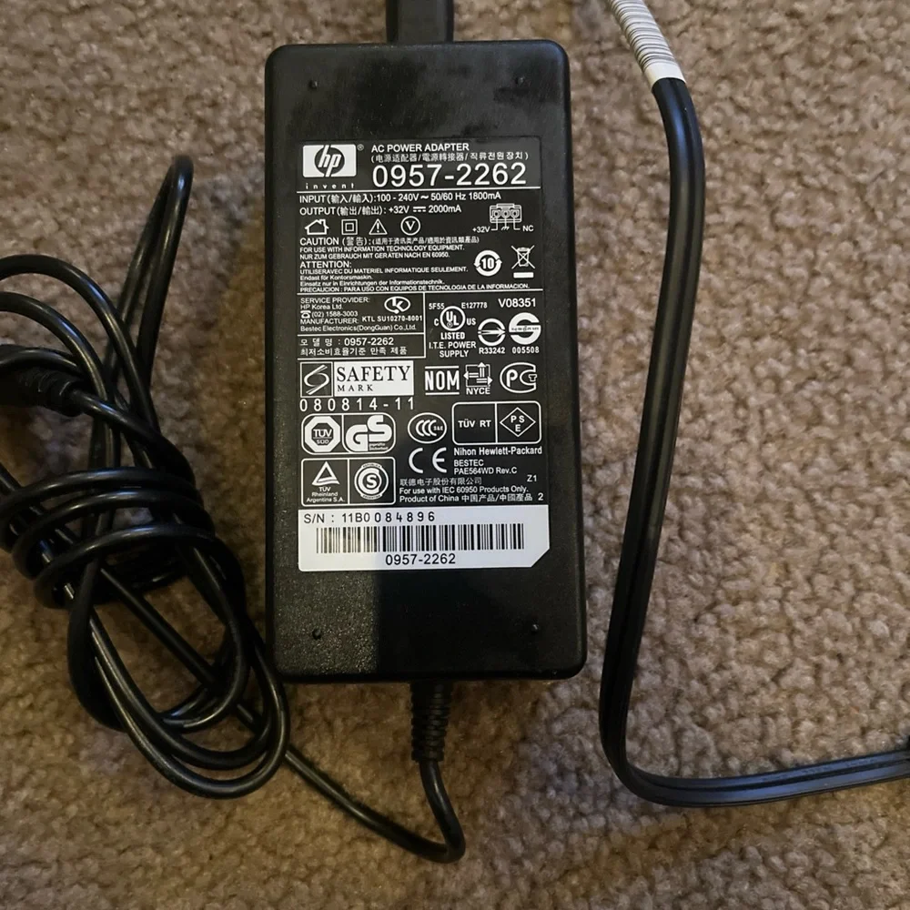 AC Adapter Power Supply 32V HP Original 0957-2262 OfficeJet PRO 8000 8500 8500A